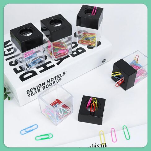 Fansunta 6 حزمة مشبك ورق مغناطيسي حامل مشبك ورق حامل مشبك ورق أسود لموزع مشبك الورق للمكتب للمنزل والمكتب وإكسسوارات مكتب المدرسة in Kuwait