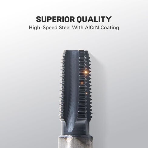 صنبور أنابيب ColumPRO 1/4"-18 NPT مع طلاء AlCrN، فولاذ عالي السرعة عالي التحمل للتنصت على الفولاذ المقاوم للصدأ والمعادن والنحاس والبولي فينيل كلوريد in Saudi Arabia