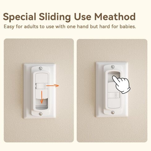 EUDMEON 2 Pack Light Switch Guard Cover,Child Proof Wall Switch Guard Baby Safety Light Switch Cover prevent from Lights Turning on/off by kids (White) in Kuwait