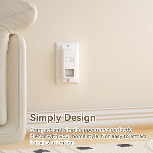 EUDMEON 2 Pack Light Switch Guard Cover,Child Proof Wall Switch Guard Baby Safety Light Switch Cover prevent from Lights Turning on/off by kids (White) in Kuwait