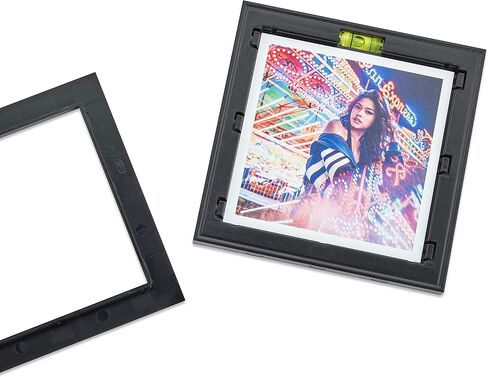 معرض إطار الصورة المغناطيسي من MAGNAFRAME لمطبوعات حجم Instagram 4x4-6 Pack (أسود) - إطارات صور قابلة للتبديل والتخصيص والتوسيع in Saudi Arabia