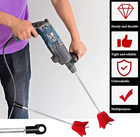 conehoy 7 قطع 12 بوصة محرك الطلاء للحفر، خلاط الحفر القابل لإعادة الاستخدام، خلاط الراتنج، خلاط الطلاء الحلزوني لمعظم التدريبات مزيج الراتنج، الطلاء، طلاء السيراميك in Kuwait