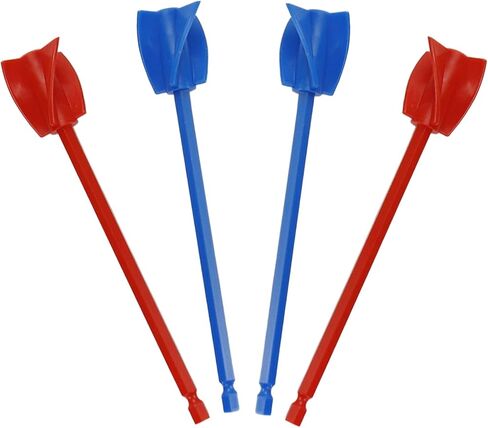 Dnyta Resin Mixer Paddles 6.5in Reusable Paint Mixer Epoxy Resin Mixer Attachment for Drill -Red&Blue in Saudi Arabia