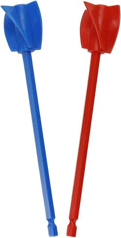 Dnyta Resin Mixer Paddles 6.5in Reusable Paint Mixer Epoxy Resin Mixer Attachment for Drill -Red&Blue in Saudi Arabia