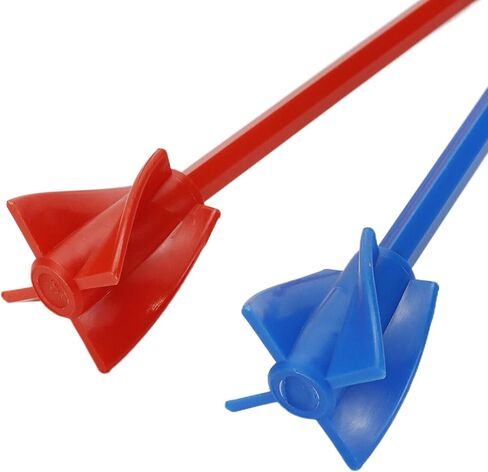 Dnyta Resin Mixer Paddles 6.5in Reusable Paint Mixer Epoxy Resin Mixer Attachment for Drill -Red&Blue in Saudi Arabia