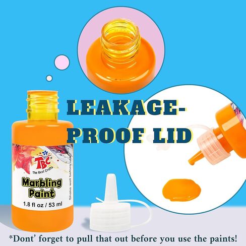 TBC The Best Crafts 32pcs Marbling Kit For Kids Value Bundle Marble Art Pack 8 Marbling Inks(53ml Each) Painting on Water in Kuwait