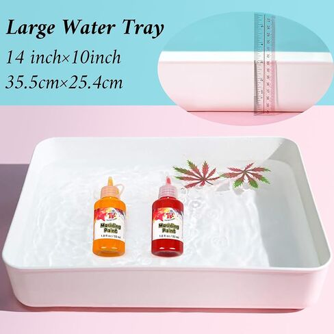 TBC The Best Crafts 32pcs Marbling Kit For Kids Value Bundle Marble Art Pack 8 Marbling Inks(53ml Each) Painting on Water in Kuwait
