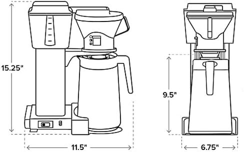 Technivorm Moccamaster 79112 KBT Coffee Brewer, 40 oz, Polished Silver in Saudi Arabia