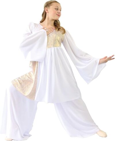 Danzcue Womens Celebration of Spirit Palazzo Pants with Tunic, L in Saudi Arabia