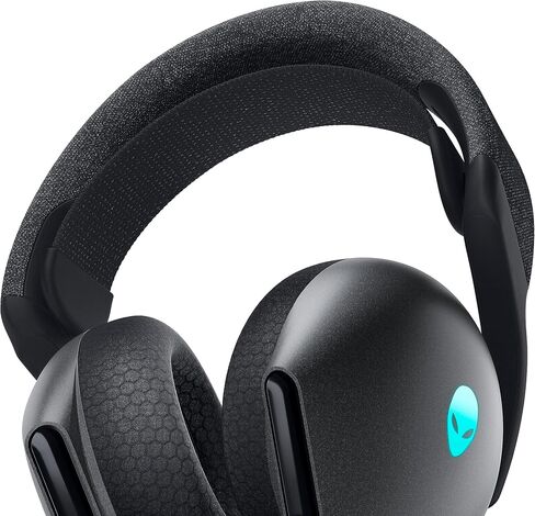 Alienware AW720H Dual-Mode Wireless Gaming Headset - Dolby Atmos Spatial Sound, Wireless 2.4 GHz, 3.5mm Connector Cable, in-line Controls, Integrated Microphone, Unidirectional - Lunar Light in Saudi Arabia