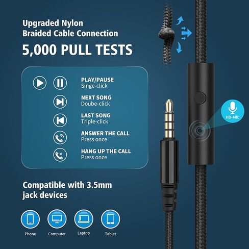 سماعات رأس AILIHEN Classroom سلكية مكونة من 5 سماعات فوق الأذن مع ميكروفون للطلاب والمراهقين والأطفال، وعزل الضوضاء قابل للتعديل وصوت ستيريو عالي الدقة بمقبس 3.5 مم لجهاز Chromebook والكمبيوتر المحمول (متعدد الألوان) in Kuwait