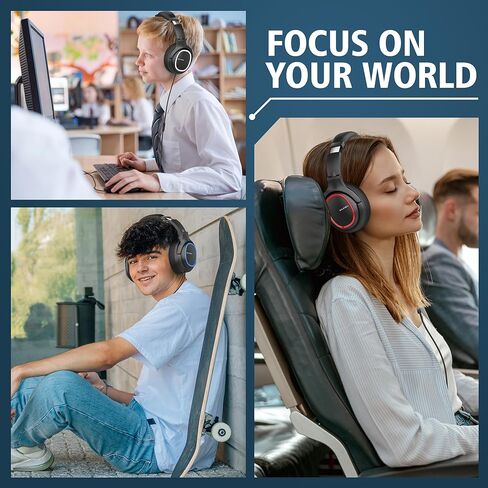 سماعات رأس AILIHEN Classroom سلكية مكونة من 5 سماعات فوق الأذن مع ميكروفون للطلاب والمراهقين والأطفال، وعزل الضوضاء قابل للتعديل وصوت ستيريو عالي الدقة بمقبس 3.5 مم لجهاز Chromebook والكمبيوتر المحمول (متعدد الألوان) in Kuwait