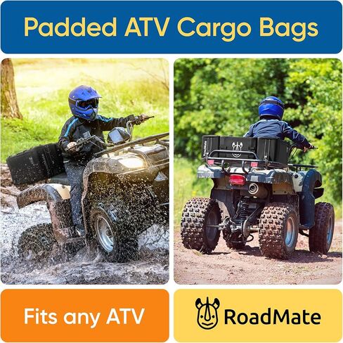 حقيبة ATV متعددة القطع من Rhino RoadMate | صناديق تخزين ATV معززة ومبطنة | ملحقات ATV تناسب أي مركبة ATV | تخزين ATV والمقعد الخلفي ATV | 3 حقائب ATV مقاس 18 × 9 × 10.2 بوصة لكل منها | اكسسوارات سيارات الدفع الرباعي in Kuwait