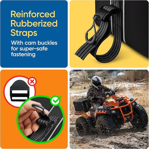 حقيبة ATV متعددة القطع من Rhino RoadMate | صناديق تخزين ATV معززة ومبطنة | ملحقات ATV تناسب أي مركبة ATV | تخزين ATV والمقعد الخلفي ATV | 3 حقائب ATV مقاس 18 × 9 × 10.2 بوصة لكل منها | اكسسوارات سيارات الدفع الرباعي in Kuwait