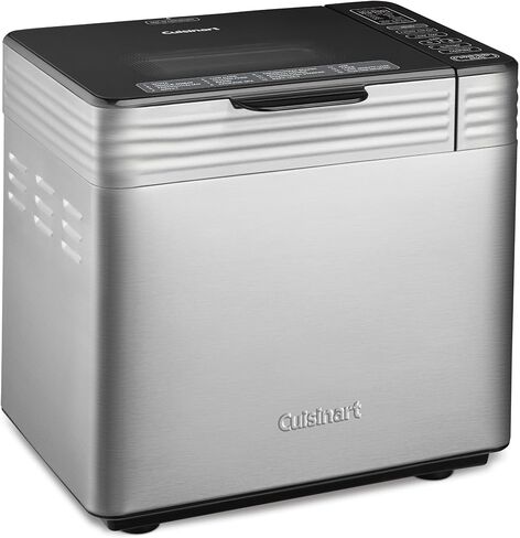 Cuisinart CBK-210 برنامج الحمل الحراري المخصص 16 برنامج قائمة سعة 2 رطل من الفولاذ المقاوم للصدأ المصنوع من الفولاذ المقاوم للصدأ مع كتاب طبخ الخبز محلي الصنع، و100 كيس خبز (3 عناصر) in Saudi Arabia