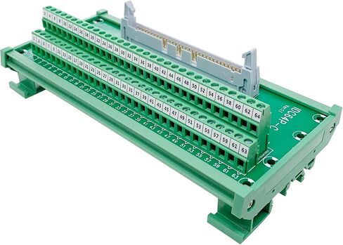 Jienk IDC64 2x32 64Pins 0.1 "FRC موصل ذكر رأس DIN السكك الحديدية تصاعد محطة كتلة لوحة القطع لكابل الشريط المسطح PLC MCU in Saudi Arabia