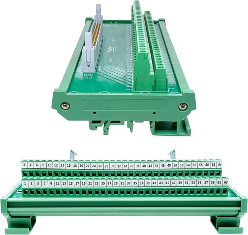 Jienk IDC64 2x32 64Pins 0.1 "FRC موصل ذكر رأس DIN السكك الحديدية تصاعد محطة كتلة لوحة القطع لكابل الشريط المسطح PLC MCU in Saudi Arabia