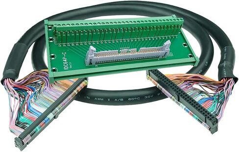 Jienk IDC64 2x32 64Pins 0.1 "FRC موصل ذكر رأس DIN السكك الحديدية تصاعد محطة كتلة لوحة القطع لكابل الشريط المسطح PLC MCU in Saudi Arabia