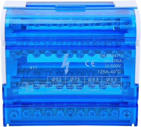 Terminal Block Distribution Box Din Rail 411 4-Level Single Phase Junction Box for Electrical Engineering in Saudi Arabia
