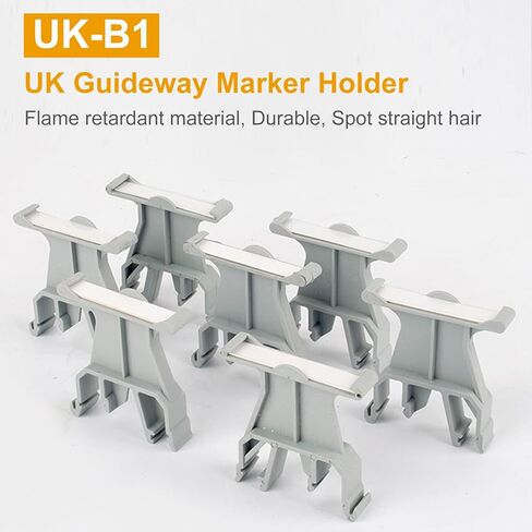 Erayco UK-B1 حامل علامات التوجيه، كتلة طرفية للسكك الحديدية DIN كتلة علامات عالمية لمحطات الأسلاك Ldentification Plate UKB1 الملحقات، حزمة من 20 in Kuwait