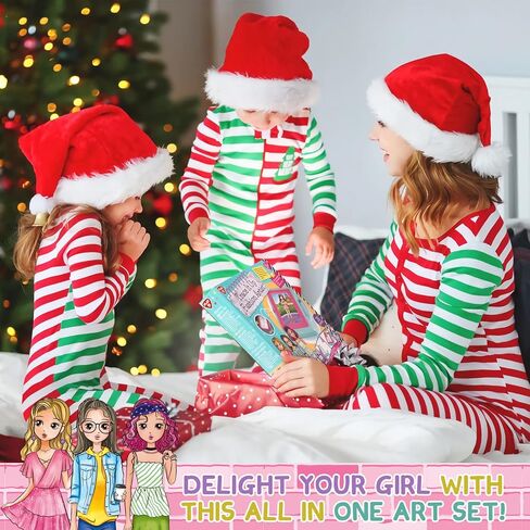 Zyerch Light Up Tracing Pad, Fashion Design Activity Kit for Girls, Eye-Soft Technology, 5 Colored Pencils, Gifts for Children Ages 6, 7, 8, 9, 10, (6035) , White in Kuwait