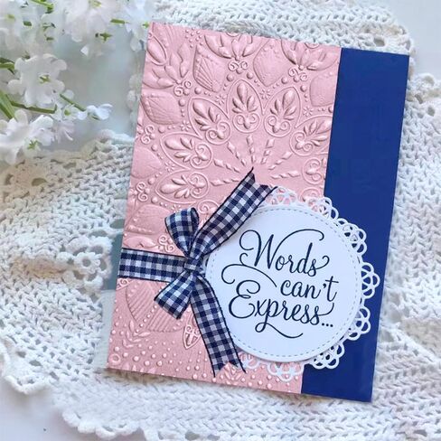 قطعة واحدة من مجلدات النقش على شكل زهور ثلاثية الأبعاد لصنع البطاقات مقاس 6.3 × 4.33 بوصة خلفية شفافة تترك مجلد النقش البلاستيكي لألبوم الصور DIY لوازم تزيين الحرف الورقية in Kuwait