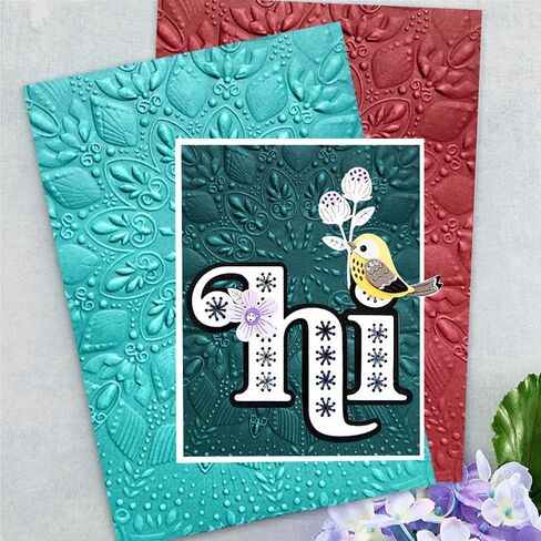 قطعة واحدة من مجلدات النقش على شكل زهور ثلاثية الأبعاد لصنع البطاقات مقاس 6.3 × 4.33 بوصة خلفية شفافة تترك مجلد النقش البلاستيكي لألبوم الصور DIY لوازم تزيين الحرف الورقية in Kuwait