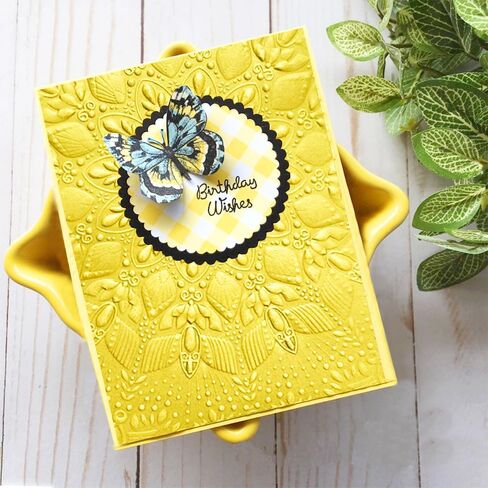 قطعة واحدة من مجلدات النقش على شكل زهور ثلاثية الأبعاد لصنع البطاقات مقاس 6.3 × 4.33 بوصة خلفية شفافة تترك مجلد النقش البلاستيكي لألبوم الصور DIY لوازم تزيين الحرف الورقية in Kuwait