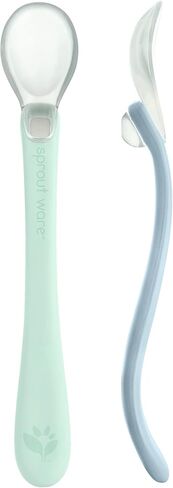ملاعق الطعام الأولى من السيليكون وSprout Ware-Light Sage/Light Blueberry in Saudi Arabia
