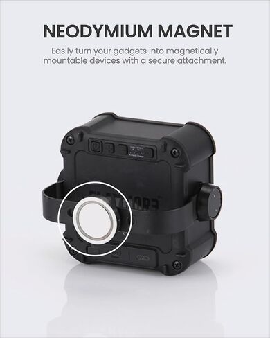 مغناطيس النيوديميوم من كلايمور - مغناطيس قوي للغاية مع برغي عالمي 1/4 بوصة للتخييم، والأضواء الخارجية، والمراوح، والتركيب متعدد الاستخدامات. قوة معززة مع التعبئة المطاطية. in Kuwait