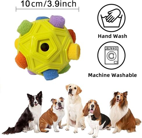 كرة استنشاق للكلاب من جوياسي، ألعاب تفاعلية للكلاب، كرة استنشاق للكلاب، تشجع مهارات البحث عن الطعام الطبيعية، ألعاب ألغاز للكلاب للتدريب البطيء على الطعام، كرة علاج للكلاب المتوسطة والصغيرة باللون الأصفر in Kuwait