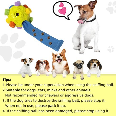 كرة استنشاق للكلاب من جوياسي، ألعاب تفاعلية للكلاب، كرة استنشاق للكلاب، تشجع مهارات البحث عن الطعام الطبيعية، ألعاب ألغاز للكلاب للتدريب البطيء على الطعام، كرة علاج للكلاب المتوسطة والصغيرة باللون الأصفر in Kuwait