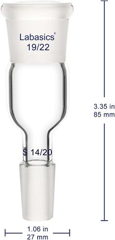 Labasics Enlarging Adapter Glass Adapter from 24/40 to 19/22 Glass Joint Lab Glassware Supply in Saudi Arabia