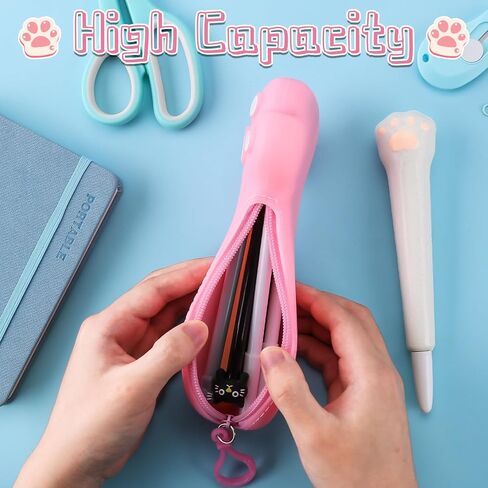 مجموعة قرطاسية Kawaii من Kogcmetl مكونة من 405 قطعة من اللوازم المدرسية اللطيفة تتضمن مقلمة على شكل قطة وأقلام حبر هلامية ومشابك ورقية وملصقات وممحاة لمحبي القطط والأطفال والنساء والبنات والمكتب المدرسي in Kuwait