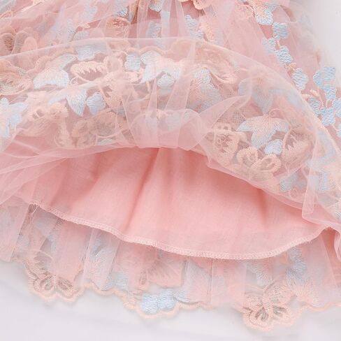 Toddler Baby Girl Butterfly Dress Princess Embroidered Flutter Sleeve Pageant Wedding Birthday Tulle Tutu Dress in Saudi Arabia