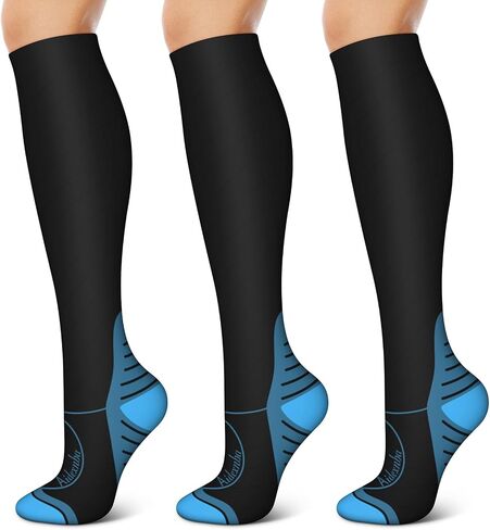Aidexnba Compression Socks for Women & Men (3 Pairs) 15-20 mmHg is Best Support for Nurses, Running, Travel in Saudi Arabia