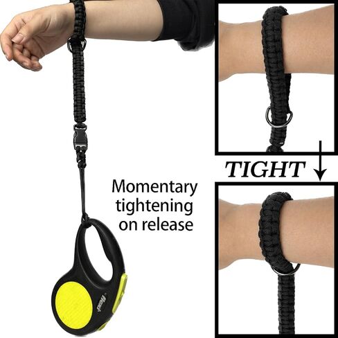 Hands Free Adjustable Wrist Strap for Dog Leash,Security Strap for Retractable Dog Leashes,Black in Kuwait