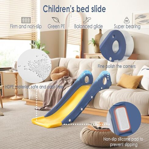 BlissKiss Couch Slide for Toddler Kid can be Used with Bed, Couch, Table, and Stairs. The Maximum Load-Bearing Capacity is 50LBS. Easy to Install in Saudi Arabia