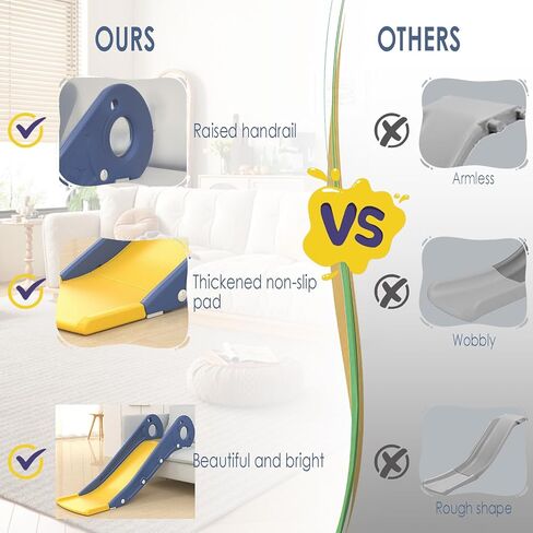 BlissKiss Couch Slide for Toddler Kid can be Used with Bed, Couch, Table, and Stairs. The Maximum Load-Bearing Capacity is 50LBS. Easy to Install in Saudi Arabia