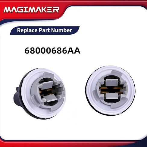 Magimaker 2 قطعة مآخذ لمبة إضاءة وقوف السيارات مآخذ مصابيح إشارة الانعطاف 68000686AA متوافقة مع Jeep Compass Patriot 2007-2017 استبدال 645-504 in Kuwait