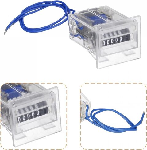 عداد كهرومغناطيسي من uxcell، 5 أرقام 0-99999 نطاق العد عداد النبض الإلكتروني عداد رقمي عداد رقمي DC12V in Saudi Arabia