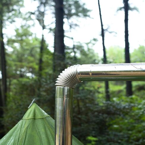 Stove Pipe Set for Camping 4 Stove Pipe 2.36"x14.2" with 45 Degree and 90 Degree Elbow Pipe TAISOCA Tent Stove Pipe for Vent Smoke in Kuwait