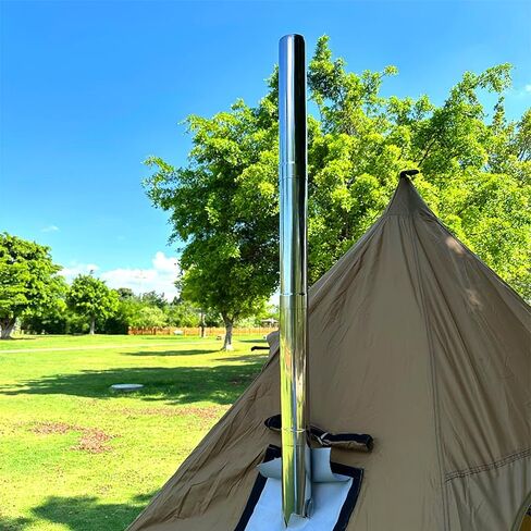 Stove Pipe Set for Camping 4 Stove Pipe 2.36"x14.2" with 45 Degree and 90 Degree Elbow Pipe TAISOCA Tent Stove Pipe for Vent Smoke in Kuwait