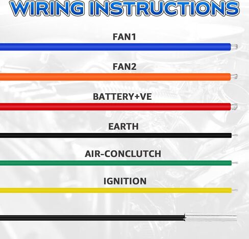 AUTOBABA Digital Radiator Fan Controller Swith 12V and 24V, Adjustable Temperature Range Dual Electric Fan Controller Thermatic Fan Switch Kit Replace # 0444 DC0444 in Saudi Arabia