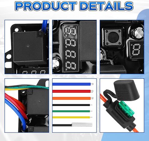 AUTOBABA Digital Radiator Fan Controller Swith 12V and 24V, Adjustable Temperature Range Dual Electric Fan Controller Thermatic Fan Switch Kit Replace # 0444 DC0444 in Saudi Arabia