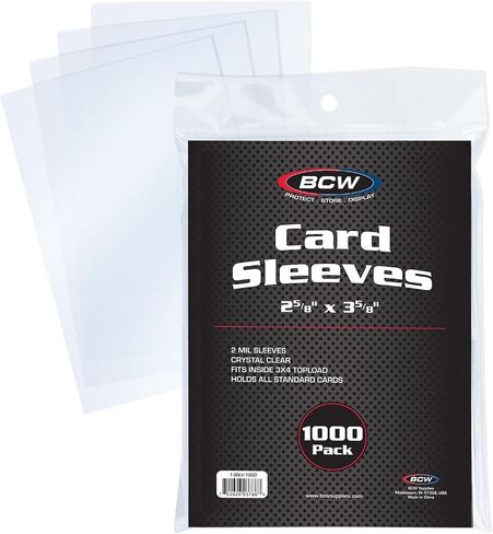 BCW Standard Card Penny Sleeves, 2 5/8 x 3 5/8 Inches, Clear, 1,000 Count in Saudi Arabia
