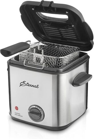 Eternal Living Deep Fryer with Basket, 1.5L Stainless Steel in Kuwait