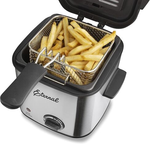 Eternal Living Deep Fryer with Basket, 1.5L Stainless Steel in Kuwait