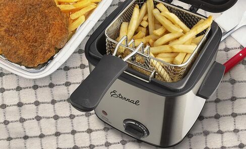 Eternal Living Deep Fryer with Basket, 1.5L Stainless Steel in Kuwait