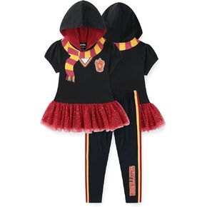 Harry Potter Gryffindor Girls Cosplay Hooded Shirt with Tulle and Legging Pants Set for Big Kids in Kuwait